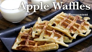 Apple Waffles Recipe  Apple Cinnamon Waffles Pristage Waffle Maker Demo  Belgian waffle recipe [upl. by Christoforo]