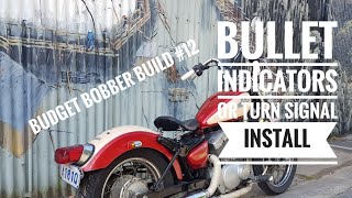 Budget Bobber Build 12  Installing Bullet Indicators or Turn Signals on Virago XV250 [upl. by Acul861]