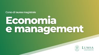 Economia e Management LM77  Università LUMSA [upl. by Divadnhoj]