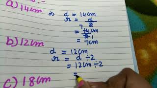 Find diameter and radius of the circle for teacher practice in educational channel by ritashu [upl. by Enaid]