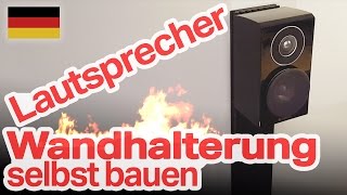 Lautsprecher Wandhalterung fürs Heimkino selber bauen DIY GermanDeutsch [upl. by Svirad214]