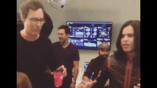 The Flash Cast Filming Season 4 Finale [upl. by Nyladnewg821]