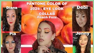 PANTONE COLOR 2024 PEACH FUZZ🍑 EYE LOOK COLLAB [upl. by Montgomery]