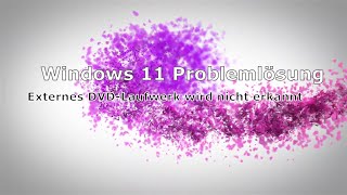 Windows 11 externes DVDLaufwerk wird nicht erkannt [upl. by Ivzt786]