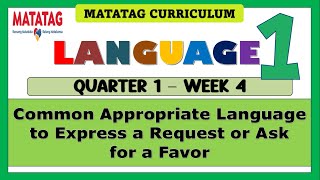 MATATAG CURRICULUM LANGUAGE 1 GRADE 1 QUARTER 1 WEEK 4 [upl. by Panthea]