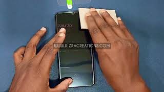 OnePlus 7  Installing MatteAntiglare Hydrogel Screen Protector Full Version  rizkaCreationscom [upl. by Ursala]