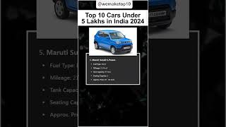 Top 10 Cars Under 5 Lakhs in India 2024 upcoming Navratri offer navratri cars automobile bestcar [upl. by Ojyllek]