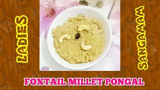 Foxtail millet Pongal  Thinai sweet Pongal  sweet Pongal  millet Pongal [upl. by Petra]