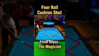 Billiards The Incredible Four Rail Shot Of Efren Reyes shorts trickshots sports pool [upl. by Legnaesoj]