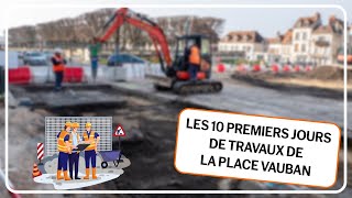 Place Vauban les dix premiers jours de travaux  février 2024  Ville dAvallon [upl. by Ellennahc737]