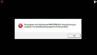 How to fix MSVCP100dll missing error EASY [upl. by Abbub]