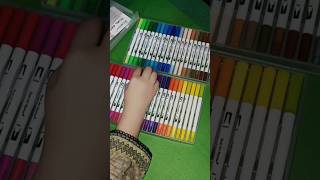 unboxing Giorgione Dual tip brush markers shorts youtubeshorts [upl. by Adoh]