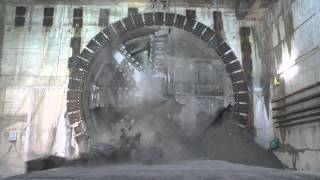 Crossrail tunnelling Drones eye view of Crossrails completed rail tunnels [upl. by Alyakem]