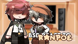 BSD react Bungou Stray Dogs react to Ranpoe  gcrv  gacha club  Ranpoe [upl. by Kaden16]