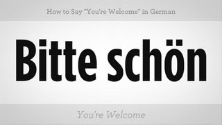 How to Say quotYoure Welcomequot in German  German Lessons [upl. by Nail]