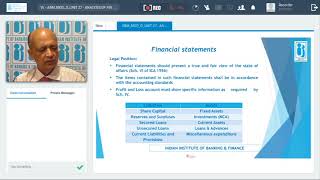 Advanced Bank Management  Module D  Unit 27  Analysis of Financial Statements Part I [upl. by Nynnahs]