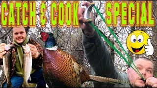 CATCH amp COOK WEEKEND CATAPULT SHOOTING TROUT FISHING HUNTING SURVIVAL BUSHCRAFT [upl. by Crissy]