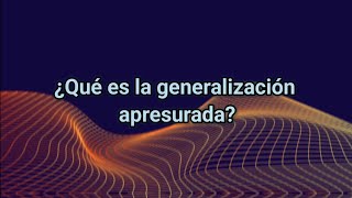 ੈ✩‧₊˚ ¿Que es la falacia de generalización apresurada ੈ✩‧₊˚ [upl. by Karolyn]