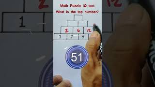 Math puzzle IQ test  What is the top number mathpuzzle mathstricks domsworldtv mathislife [upl. by Abrahams]