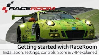 Getting started with RaceRoom Installation settings controls Store amp vRP explained [upl. by Aydidey]