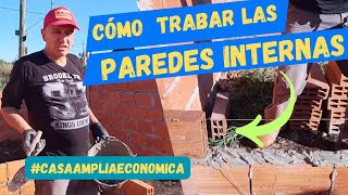 Trabando las paredes internas workingfromhome trend albañileria [upl. by Alleon111]