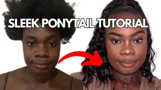 Sleek High Ponytail Tutorial for 4C Natural Hair  Easy Step by Step Guide [upl. by Naic]