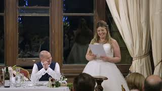 Donna amp Sam wedding speech Bride [upl. by Drida]