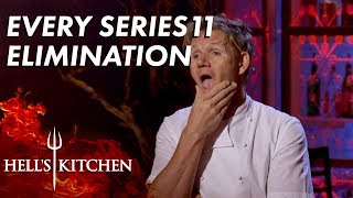 Every Series 11 Elimination On Hells Kitchen [upl. by Garrott]