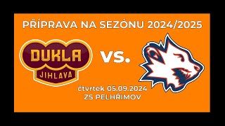 HOKEJ  HC Dukla Jihlava  MAC HKB Újbuda přípravné utkání [upl. by Edana]