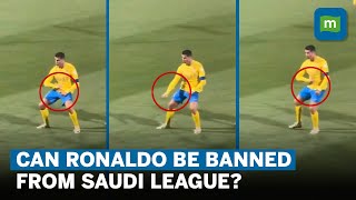 Cristiano Ronaldo Makes Obscene Gesture In Saudi Pro League After Fans Chant ‘Messi’ [upl. by Ahseket780]