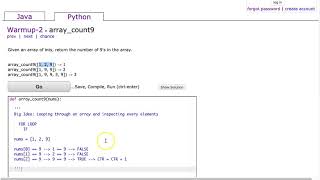 Codingbat  arraycount9 Python [upl. by Xilef]