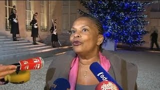 Taubira  quotpas de rétroactivitéquot pour les anciens présidents siégeant au Conseil constitutionnel [upl. by Zed56]