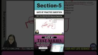 GATE Biotechnology GATE BT PQs  Section 5 Bioprocess Engineering and Process Biotechnology [upl. by Sinnelg]