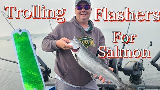 Trolling Flashers for Salmon on Lake Sakakawea fish fishing fishingtechniques salmon [upl. by Eide]