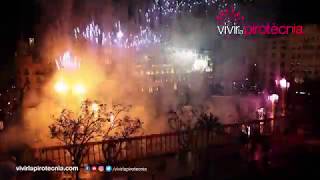 Fallas Valencia 2019 Mascletà Nocturna Sábado 2 Marzo 2019 Pirotecnia del Mediterráeo [upl. by Etteroma]