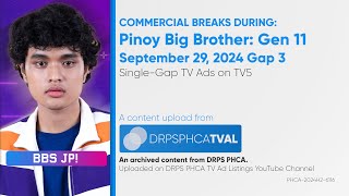 Commercial Breaks of TV5 during Pinoy Big Brother Gen 11  September 29 2024 Gap 3 [upl. by Uriiah]