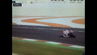 Guido Meda impazzisce per Marquez che cade senza cadere  MotoGp Valencia 2017 [upl. by Alda]