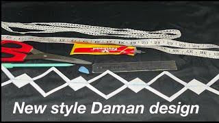 Easy Daman design cutting and stitchingcutwork Daman design with lacesdiy [upl. by Kwasi]