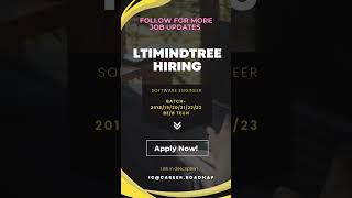 LTIMindtree is hiring for Software Engineer  LTIMindtree Hiring 2023 [upl. by Pantia383]