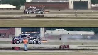 Shockwave Jet Truck Crash Slow motion from 2 cams zoom [upl. by Bael443]