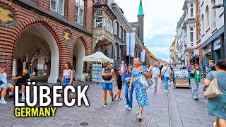 Germany Lübeck  Summer Walk in 4K exploring the Inner City  Walking Tour [upl. by Astto363]