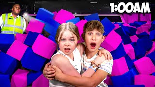 My Daughters 24 HOUR TRAMPOLINE PARK Challenge [upl. by Ellett213]