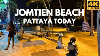 4K Walking evening Jomtien beach Pattaya January 2024 [upl. by Iborian]