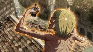 Armin Sacrificed Himself to Kill The Colossal Titan  Armin Reborn to be a Titan English Dub [upl. by Anisah]