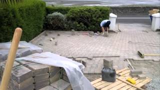 Driveway construction in brick by Celtic Paving Contractors [upl. by Aromat]