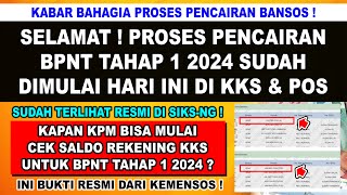 RESMI DIUMUMKAN❗ HARI INI SUDAH MASUK PROSES PENCAIRAN BPNT TAHAP 1 2024 CAIR LEWAT KKS BANK amp POS [upl. by Eecyaj]