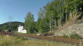 Erzgebirgische Aussichtsbahn mit 50 3616 verlässt AnnabergBuchholz Süd [upl. by Shuler464]