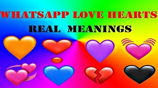 whatsapp love hearts emojis real meanings jbncreations [upl. by Ahsienyt]