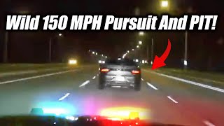 WILD 150 MPH PURSUIT amp PIT HighSpeed Thrills Unfold  Police Cam [upl. by Einomrah]