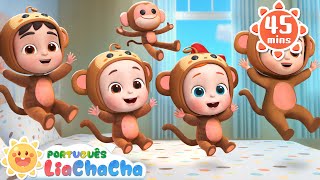 Cinco Macaquinhos  Canção de Animal  LiaChaCha em Português  Música Infantil amp Canção Infantil [upl. by Matthew]